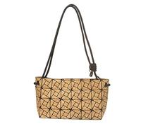 JZ Sac Bandoulière Carré - Cuir de Liège avec Texture d'Écorce -Brown
