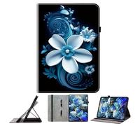 JZ Shockproof Crystal Painted Flip Cover pour 6.8 in Kindle Paperwhite(11th Gen-2021) Portefeuille en Cuir PU avec Porte-Crayon & Stand - Orchid