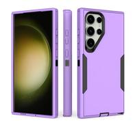 JZ TPU and PC 2 in 1 Full Protection Cas pour Samsung Galaxy S24 Ultra,Galaxy S24 Ultra avec magnétique,Camera Protection,Shockproof TPU Bumper Cover for S24 Ultra - Purple