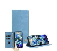 JZ Ultra-dünne PU Leder Portefeuille Cas pour Honor Magic8 Pro 5G avec fenêtre Carte, Blocage RFID, Support à Coup de Pied et Fermeture magnétique - Light Blue