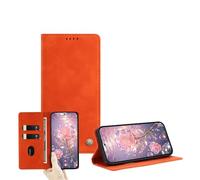 JZ Ultra-dünne PU Leder Portefeuille Cas pour Honor X9d 5G avec fenêtre Carte, Blocage RFID, Support à Coup de Pied et Fermeture magnétique - Orange