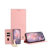 JZ Ultra-dünne PU Leder Portefeuille Cas pour Xiaomi Poco C40 / RedMi 10C avec fenêtre Carte, Blocage RFID, Support à Coup de Pied et Fermeture magnétique - Pink