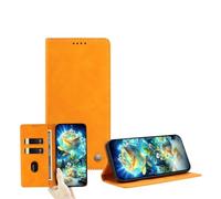 JZ Ultra-dünne PU Leder Portefeuille Cas pour Xiaomi Poco M3 / RedMi 9 Power / 9T avec fenêtre Carte, Blocage RFID, Support à Coup de Pied et Fermeture magnétique - Yellow