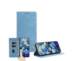 JZ Ultra-dünne PU Leder Portefeuille Cas pour Xiaomi Poco M6 / M6 Plus/Redmi 13/13X avec fenêtre Carte, Blocage RFID, Support à Coup de Pied et Fermeture magnétique - Light Blue