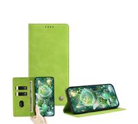 JZ Ultra-dünne PU Leder Portefeuille Cas pour Xiaomi Poco X3 / X3 NFC / X3 Pro avec fenêtre Carte, Blocage RFID, Support à Coup de Pied et Fermeture magnétique - Green