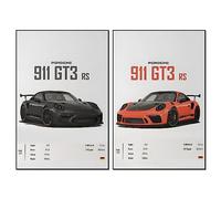 JZBHHADE Poster de voiture GT3 RS sans cadre, 30,5 x 45,7 cm