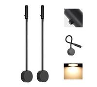 JZCDR 3W LED Lampe de Lecture Murale Applique Lampe de Chevet Appliques Murale avec Interrupteur Moderne Chambre Col de Cygne Flexible Spots Liseuse Lampe pour Lire Tete de Lit Sofa Chaise,2pcs