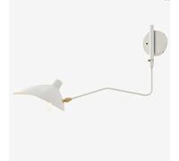 JZCDR Industrielle Applique Murale Bras Long avec Interrupteur Métal Retro Lampe Murale Bras Articulé E27 Lampe de Chevet Murale Blanche pour Chambre, Salon, Lecture, 65cm
