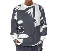 JZemdybill Chandail à manches longues et à col ras-du-cou, chat noir, pull léger et décontracté pour hommes, Chihuahua mignon, XL