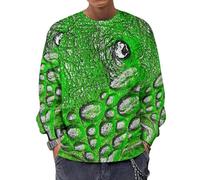 JZemdybill Chandail à manches longues et à col ras-du-cou, pingouin mignon, pull léger et décontracté pour hommes, Texture peau d'alligator, S