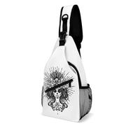 JZemdybill Dia De Los Muertos Sac à bandoulière Motif tête de mort Pour voyage, shopping, sport, Style :, 38x20cm