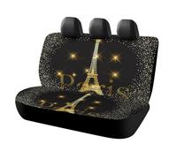 JZemdybill Housse de siège arrière de voiture, tour Eiffel Paris, France, ensemble de housses de siège universelles pour la plupart des voitures, camions, SUV