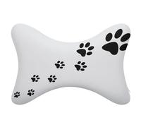 JZemdybill Lot de 2 oreillers de siège de voiture, empreintes de pattes d'animaux, coussin de soutien du cou de voiture pour conducteur ou passager