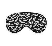 JZemdybill Masque de sommeil en tissu lisse, chauve-souris d'Halloween, masque de sommeil avec bandeau réglable pour homme et femme