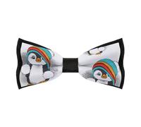 JZemdybill Nœud papillon pré-noué pour homme, joli pingouin, nœud papillon réglable pour les fêtes