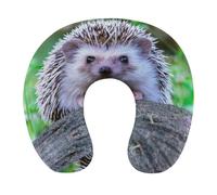 JZemdybill Oreiller de voyage, joli petit hérisson pour voyage, oreiller de voyage en mousse à mémoire de forme, coussin de repos portable
