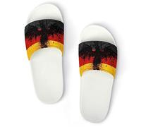 JZemdybill Pantoufles de douche, motif camouflage, pour homme et femme, antidérapantes, Aigle drapeau de l'Allemagne blanc, 39 1/3 EU