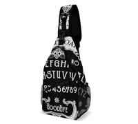 JZemdybill Sac à bandoulière, motif tête de mort, sorcière, noir, gothique, sac à bandoulière pour voyage, shopping, sport, Style :, 38x20cm