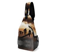 JZemdybill Sac à bandoulière, sac à bandoulière Zombies Dead Men Walking Body la nuit, sac à bandoulière pour voyage, shopping, sport, Style :, 38x20cm
