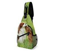 JZemdybill Sac à bandoulière, sac de poitrine Cavalier King Charles Spaniel, sac à bandoulière pour voyage, shopping, sport