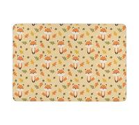 JZemdybill Tapis d'automne mignon renard tapis de sol doux pour salon, chambre à coucher (100 x 150 cm)