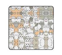 JZemdybill Tapis de pique-nique avec fermeture éclair, motif chat, tapis d'extérieur, 150 cm x 150 cm