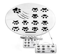 JZemdybill Tapis de pique-nique, empreintes de pattes d'animaux, couverture de pique-nique, tapis d'extérieur, 149 cm x 148 cm