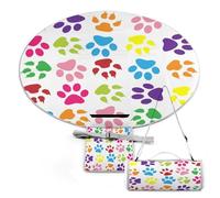 JZemdybill Tapis de pique-nique, patte de chien, couverture de pique-nique, tapis d'extérieur, 149 cm x 148 cm