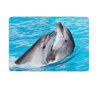 JZemdybill Tapis de sol doux motif dauphins ludiques pour salon, chambre à coucher (100 x 150 cm)