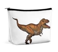 JZemdybill Trousse à cosmétiques, trousse de maquillage avec motif dinosaures marchants, trousse de toilette portable avec fermeture éclair pour un usage quotidien, voyage