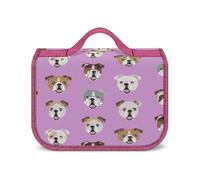 JZemdybill Trousse de toilette à suspendre, trousse de toilette amusante avec bouledogue anglais, trousse de maquillage étanche pour voyage, affaires, vacances, Bulldog anglais amusant., Taille unique