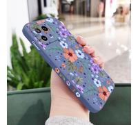JZFDCLF Coque de téléphone à Motif Floral en Silicone Liquide pour Xiaomi 15, 14T, 14, 13, 13T, 12, 12X, 12T, 12S, 11, 11T Ultra, 10, 10T, 9, 9T Pro Lite, Bleu Clair