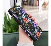 JZFDCLF Coque de téléphone à Motif Floral en Silicone Liquide pour Xiaomi 15, 14T, 14, 13, 13T, 12, 12X, 12T, 12S, 11, 11T Ultra, 10, 10T, 9, 9T Pro Lite, Noire, pour Xiaomi 9T