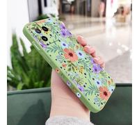 JZFDCLF Coque de téléphone à Motif Floral en Silicone Liquide, Vert Clair, pour Xiaomi 15, 14T, 14, 13, 13T, 12, 12X, 12T, 12S, 11, 11T Ultra, 10, 10T, 9, 9T Pro Lite