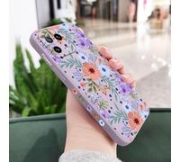 JZFDCLF Coque de téléphone à Motif Floral en Silicone Liquide, Violet Clair, pour Xiaomi 15, 14T, 14, 13, 13T, 12, 12X, 12T, 12S, 11, 11T Ultra, 10, 10T, 9, 9T Pro Lite