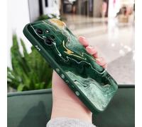 JZFDCLF Coque de téléphone en Silicone Liquide Effet marbre doré pour Xiaomi Redmi Note 14, 13, 12, 12S, 11, 11S, 10, 10T, 10S, 9, 9S, 8, 7 Pro Plus, 4G, 5G, Vert foncé, pour Note 12 ProPlus
