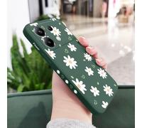 JZFDCLF Coque en Silicone Tender Daisy pour Xiaomi Poco X7, X6, F6, M6, M5, M5S, F5, X5, F4, X4, M4, F3, M3, X3 Pro, 4G, 5G GT, Vert foncé