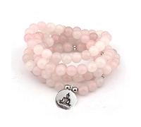 JZFOACHR 108 Collier de mode de yoga à cristal en poudre naturelle 6