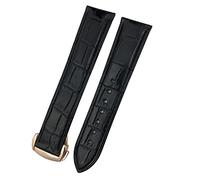 JZFOACHR 18 mm 19 mm 20 mm 21 mm 22 mm Crocodile CowHide Watch Band pour 300 Speedmaster de Ville AT150 Bracelet
