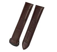 JZFOACHR 18 mm 19 mm 20 mm 21 mm 22 mm Crocodile CowHide Watch Band pour 300 Speedmaster de Ville AT150 Bracelet