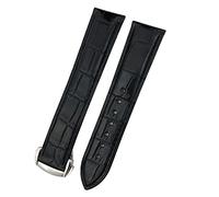 JZFOACHR 18 mm 19 mm 20 mm 21 mm 22 mm Crocodile CowHide Watch Band pour 300 Speedmaster de Ville AT150 Bracelet