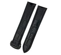 JZFOACHR 18 mm 19 mm 20 mm 21 mm 22 mm Crocodile CowHide Watch Band pour 300 Speedmaster de Ville AT150 Bracelet