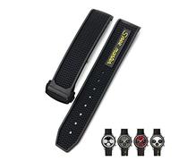 JZFOACHR 19 mm 20 mm 21 mm 22 mm bandes de montre souple en caoutchouc pour speedmaster AT150 Seamaster 300 Seamaster 007 James Bond Bracelet Sogle