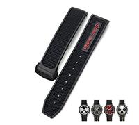 JZFOACHR 19 mm 20 mm 21 mm 22 mm bandes de montre souple en caoutchouc pour speedmaster AT150 Seamaster 300 Seamaster 007 James Bond Bracelet Sogle