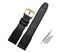 JZFOACHR 20 mm 21 mm Brown Black Men Watch Band pour IWC Pilot Mark XVIII IW327004 IW377714 Bracelet en cuir authentique en cuir authentique