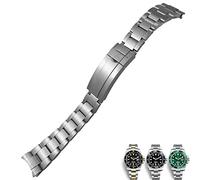 JZFOACHR 20 mm 904L en acier inoxydable GLIDE BANDE PLACHE BOUCLE POUR SUBMARINER OYSTERFLEX GMT Watch Sold Bracelet