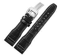 JZFOACHR 22 mm le haut groupe de montre en cuir pour IWC IW326201 / IW377701 Big Pilot Series Geothe Super Watch Strap Watch