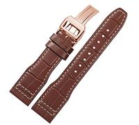 JZFOACHR 22 mm le haut groupe de montre en cuir pour IWC IW326201 / IW377701 Big Pilot Series Geothe Super Watch Strap Watch