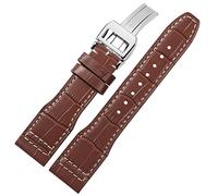 JZFOACHR 22 mm le haut groupe de montre en cuir pour IWC IW326201 / IW377701 Big Pilot Series Geothe Super Watch Strap Watch