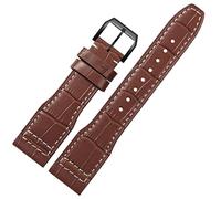 JZFOACHR 22 mm le haut groupe de montre en cuir pour IWC IW326201 / IW377701 Big Pilot Series Geothe Super Watch Strap Watch